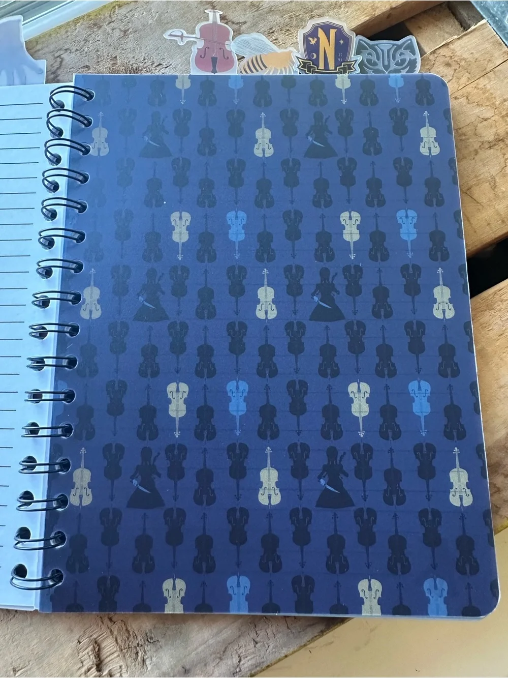 Wednesday Black & Purple Spiral Journal - New